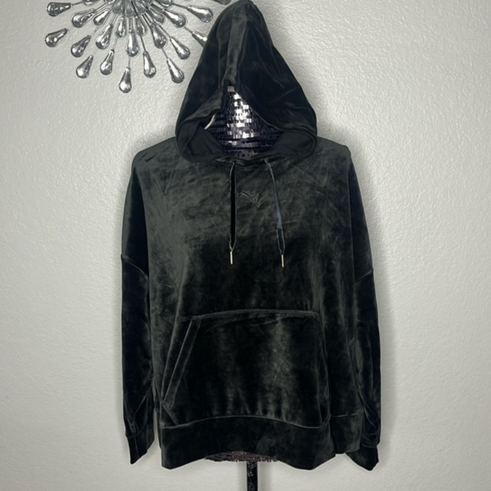 Puma Black Velour Hoodie 1X